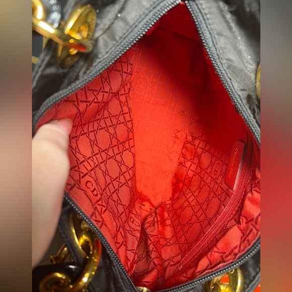 Dior Black Quilted Handbag with Gold Accents - Picture 12 of 16